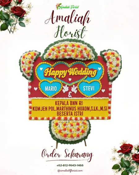 Papan Bunga Pernikahan Sogan